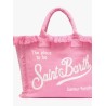 Vanity linen handbag with Logo print