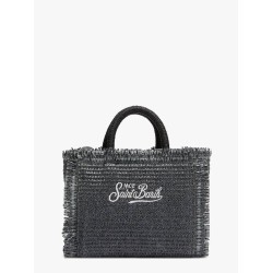 Vanity Mini Straw handbag with rhinestones motif