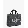 Vanity Mini Straw handbag with rhinestones motif