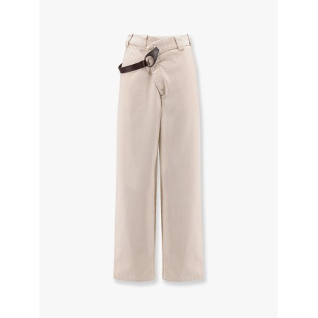 Reimagine by PINKO X Patrick McDowell cotton trousers with crossover and belt
