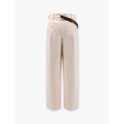Reimagine by PINKO X Patrick McDowell cotton trousers with crossover and belt