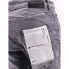 Worn Grey Knee Slit Slim Fit Jeans