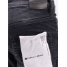 Black Repair Dropped Fit Jeans