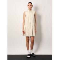 Cotton and silk mini chemisier dress