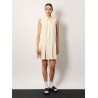 Cotton and silk mini chemisier dress