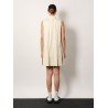 Cotton and silk mini chemisier dress