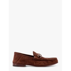 Suede loafers with all-over GG motif and iconic horsebit