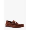 Suede loafers with all-over GG motif and iconic horsebit