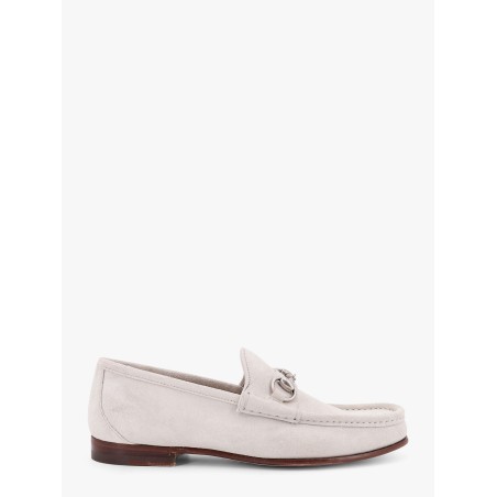 Suede loafers with iconic horsebit