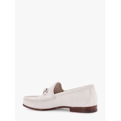 Suede loafers with iconic horsebit