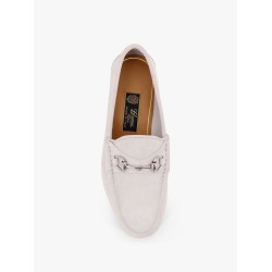 Suede loafers with iconic horsebit