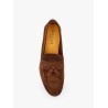 Suede loafers with tassels