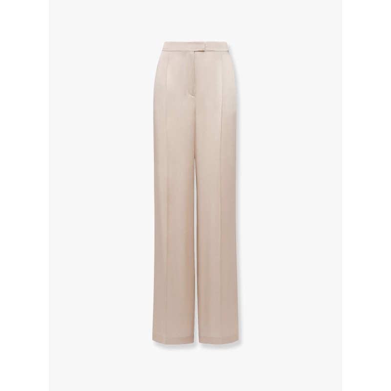 Satin trousers with wide leg
