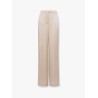 Satin trousers with wide leg