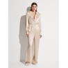 Satin trousers with wide leg