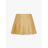 Cotton and silk mini skirt with shorts