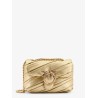 Recycled material shoulder bag with love birds buckle