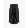 Leather skirt with Intrecciato motif