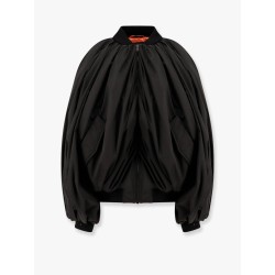Draped padded bomber