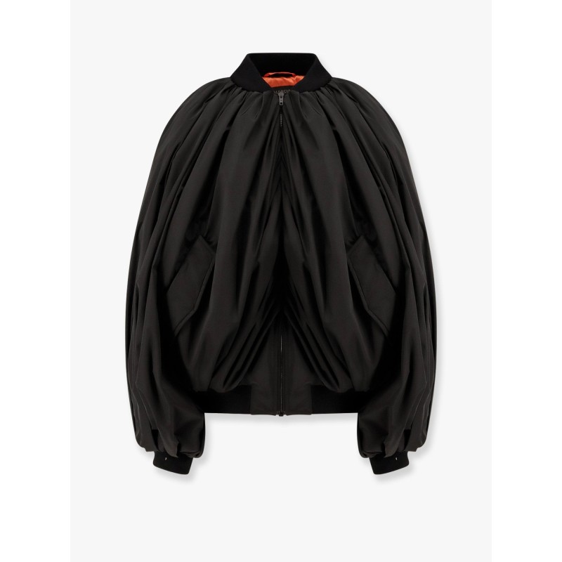 Draped padded bomber