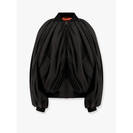 Draped padded bomber
