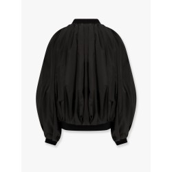 Draped padded bomber