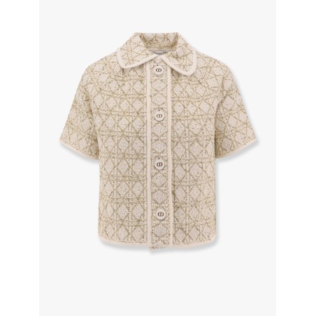 Canage Dior Or knitted blazer with Cannage lurex motif