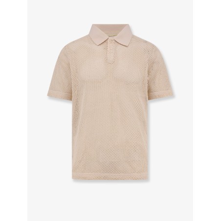 Perforated cotton polo shirt