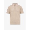 Perforated cotton polo shirt