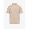 Perforated cotton polo shirt