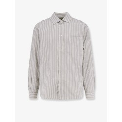 Striped cotton blend shirt