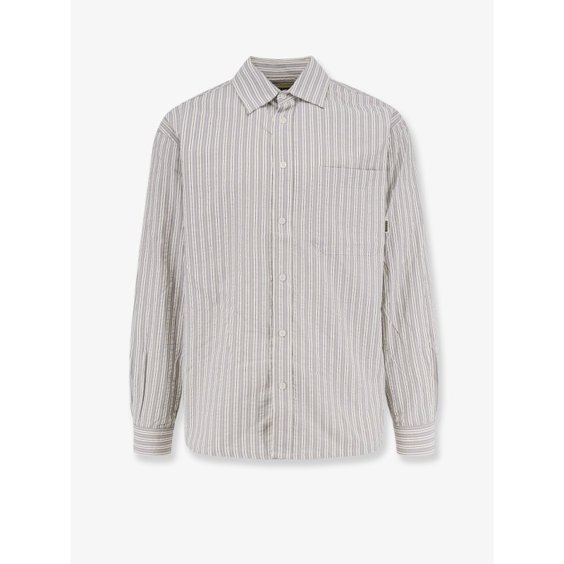 Striped cotton blend shirt