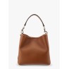 Gg emblem leather bucket bag with frontal logo