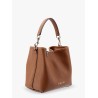 Gg emblem leather bucket bag with frontal logo