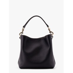 Gg emblem leather bucket bag with frontal logo
