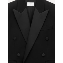 Certified wool Tuxedo Blazer with silk lining