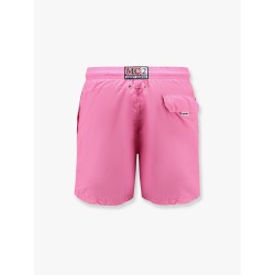 Lighting Pantone nylon swim trunks with Logo patch