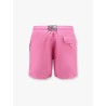 Lighting Pantone nylon swim trunks with Logo patch