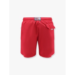 Lighting Pantone nylon swim trunks with logo patch