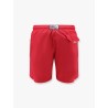 Lighting Pantone nylon swim trunks with logo patch