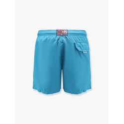 Lighting Pantone polyester swim trunks with Logo patch