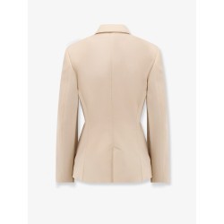 Single-breasted wool and viscose blazer