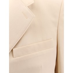 Single-breasted wool and viscose blazer
