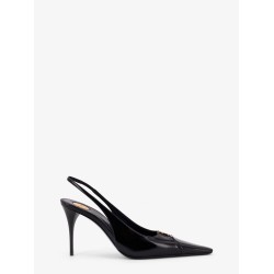 Babylone 80 leather slingback décolleté