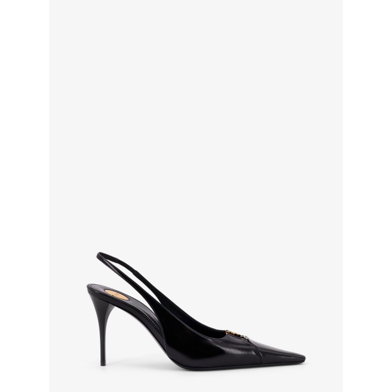Babylone 80 leather slingback décolleté