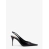 Babylone 80 leather slingback décolleté