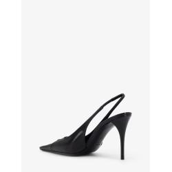 Babylone 80 leather slingback décolleté