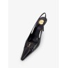 Babylone 80 leather slingback décolleté