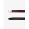 Reversible leather belt