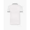 Cotton polo shirt with embroidered profiles